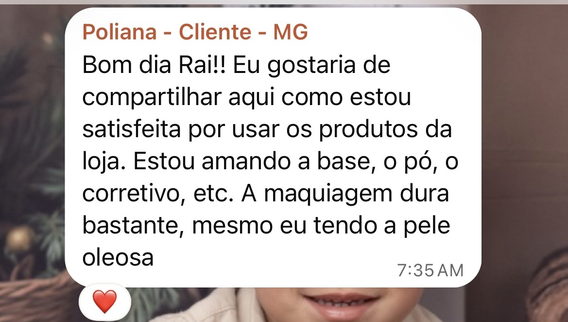 Depoimento original de Poliana — Cliente MG