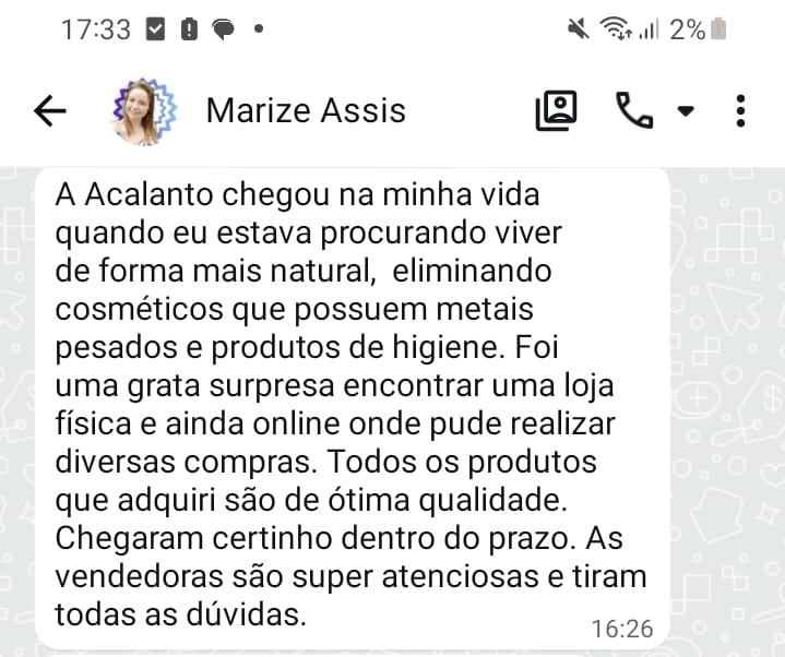 Depoimento original de Marize Assis